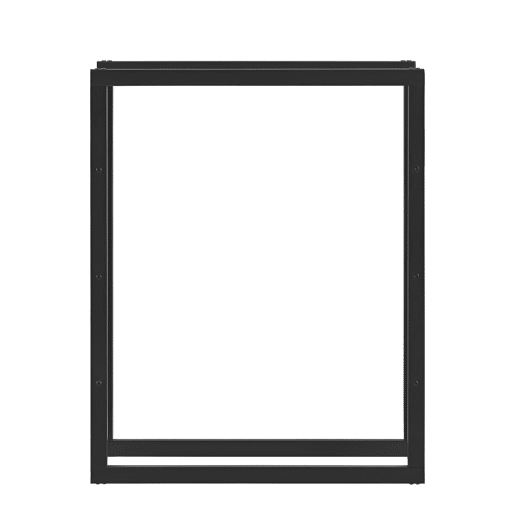 Suporte para lenha Täby em aço 80 x 25 x 100 cm preto en.casa