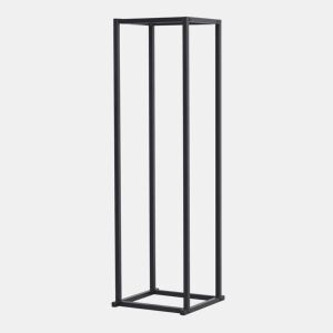 Suporte para lenha Tibro em aço 35 x 35 x 120 cm preto en.casa