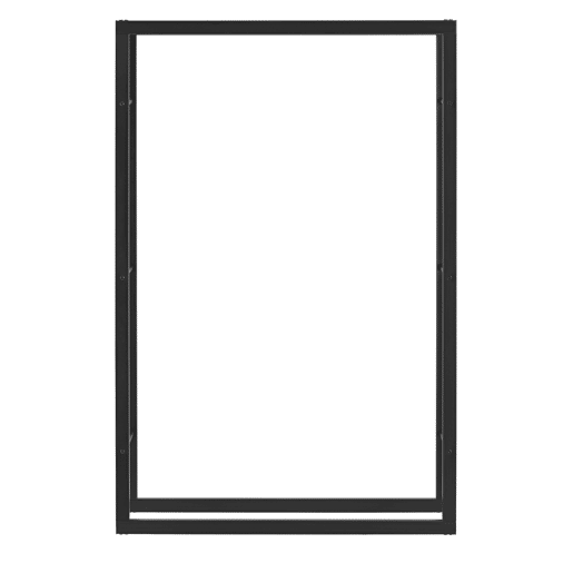 Suporte para lenha Täby em aço 100 x 25 x 150 cm preto en.casa