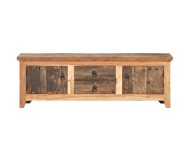 Mueble para tv madera de acacia y madera reciclada 120x30x40 cm