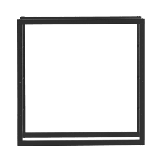 Suporte para lenha Täby em aço 100 x 25 x 100 cm preto en.casa