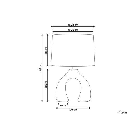 Beliani Candeeiro de mesa ABBIE