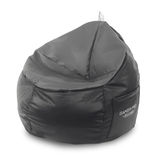 Puff Gamer Junior couro ecológico Interior Cinza HAPPERS