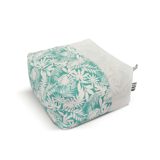 Puff Cuadrado XL Print Turquesa XL HAPPERS
