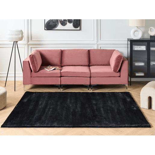 Tapete de pelo sintético MIRPUR Preto 160 x 230 cm
