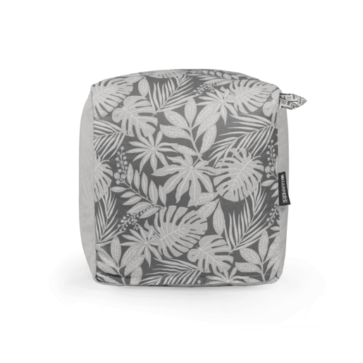 Puff Cuadrado Print Gris HAPPERS Puff Cuadrado Print Gris HAPPERS