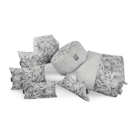 Puff Cuadrado Print Gris HAPPERS Puff Cuadrado Print Gris HAPPERS