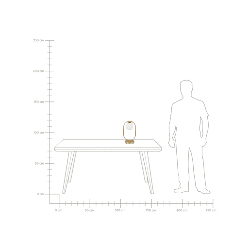 Beliani Candeeiro de mesa YANKEE Beliani Candeeiro de mesa YANKEE