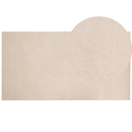 Tapete de pelo sintético MIRPUR Creme 80 x 150 cm