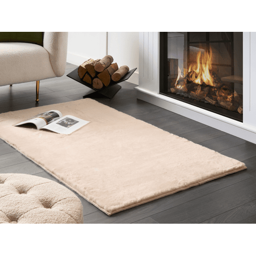 Tapete de pelo sintético MIRPUR Creme 80 x 150 cm