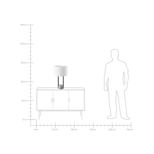 Candeeiro de mesa REMUS Metal Branco
