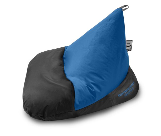 Puff gamer pirámide polipiel azul infantil happers