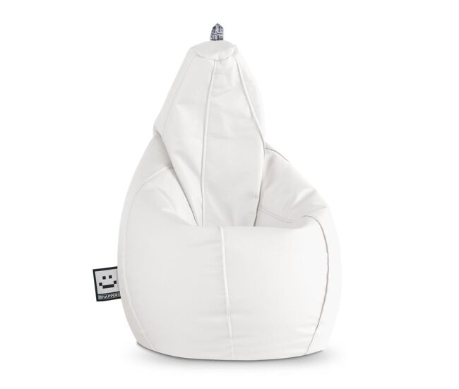 Puff pera polipiel blanco happers xxl xxl happers