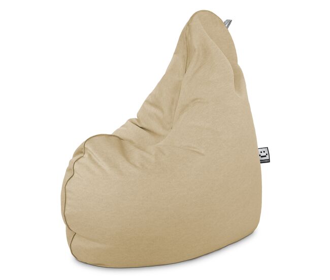 Puff pera relax terciopelo vintage beige xl happers