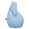 Puff Pear Impresso Corações Azuis HAPPERS XXL HAPPERS