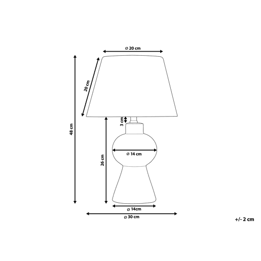 Beliani Candeeiro de mesa FABILOS