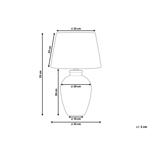 Beliani Candeeiro de mesa ARCOS Beliani Candeeiro de mesa ARCOS