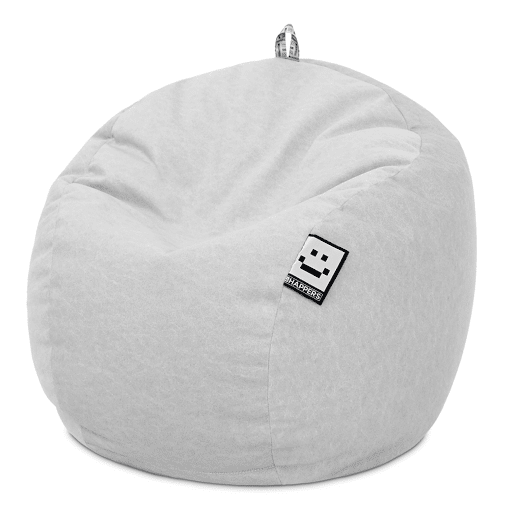 Puff Bola Aveludado Vintage Cinza Claro Único HAPPERS