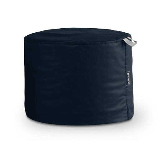 Puff Taburete Polipiel Exterior Azul Oscuro Happers HAPPERS