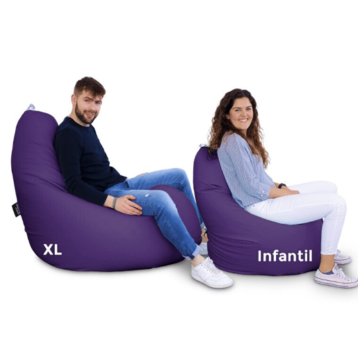 Puff Pear Relax Leatherette Lila Happers interior Infantil HAPPERS