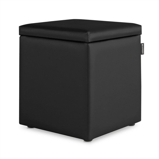 Puff Cube Arcon Leatherette Amortecedor Preta Interior 1 UNIDADE HAPPERS