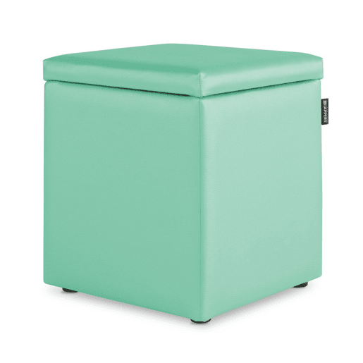 Puff Cubo Arcón Polipiel Menta PACK 2 UNIDADES HAPPERS