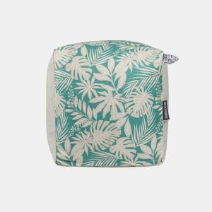 Puff Cuadrado Print Turquesa HAPPERS