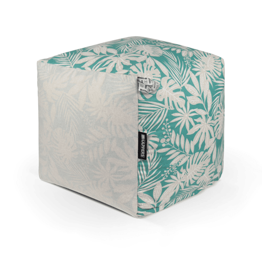Puff Cuadrado Print Turquesa HAPPERS