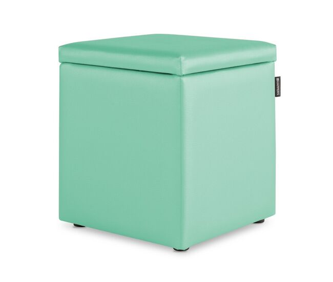 Puff cubo arcón polipiel menta 1 unidad happers
