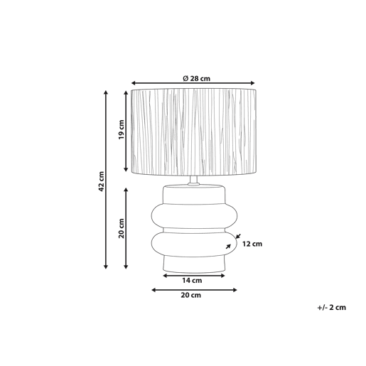 Candeeiro de mesa JUDY Cerâmica Branco Candeeiro de mesa JUDY Cerâmica Branco