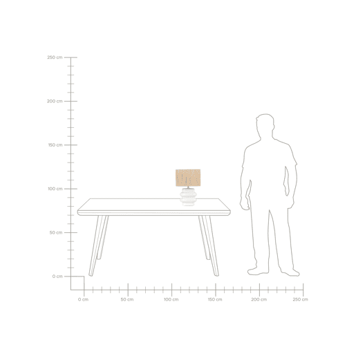 Candeeiro de mesa JUDY Cerâmica Branco Candeeiro de mesa JUDY Cerâmica Branco