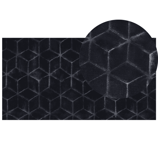 Tapete de pelo sintético THATTA Preto 80 x 150 cm
