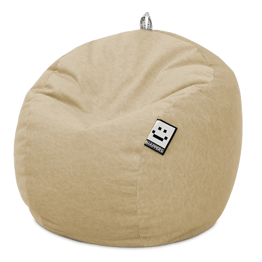 Puff Bola Aveludado Vintage Bege Único HAPPERS