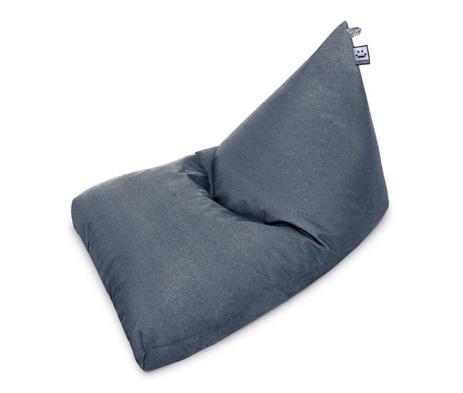 Puff pirámide naylim mate para exterior gris petróleo xl happers