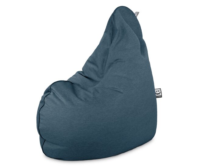 Puff pera relax terciopelo vintage azul oscuro xl happers