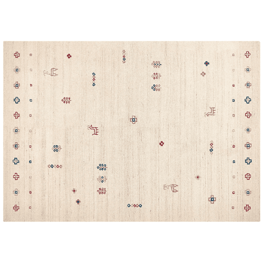 Tapete SULUCA Creme 200 x 300 cm Lã Gabbeh