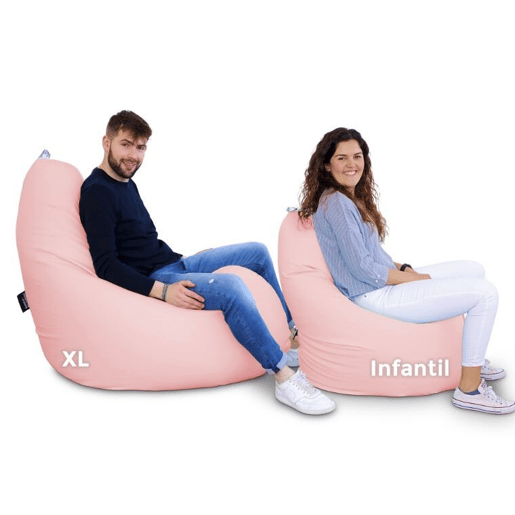 Puff Pear Relax Leatherette Amortecedores rosa internos Infantil HAPPERS