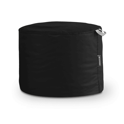 Puff Outdoor Black Leatherette Stool Happers HAPPERS