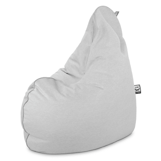 Puff Pêra Relax Aveludado Vintage Cinza Claro XL HAPPERS