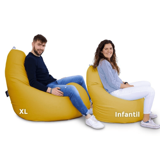 Puff Pear Relax Leatherette para interior Mustard Happers Infantil HAPPERS