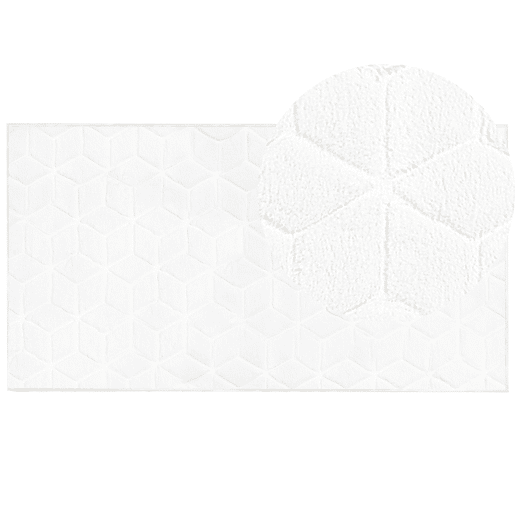 Tapete de pelo sintético THATTA Branco 80 x 150 cm