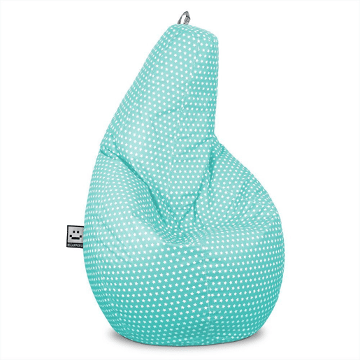 Puff Pear Impresso Estrelas Turquesa HAPPERS XXL HAPPERS