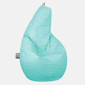 Puff Pear Impresso Estrelas Turquesa HAPPERS XXL HAPPERS