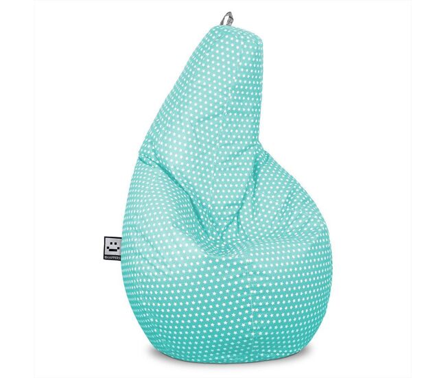 Puff pera estampado stars turquesa happers xxl xxl happers