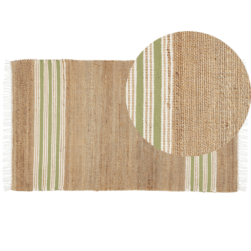 Tapete MIRZA Verde-oliva 80 x 150 cm Juta