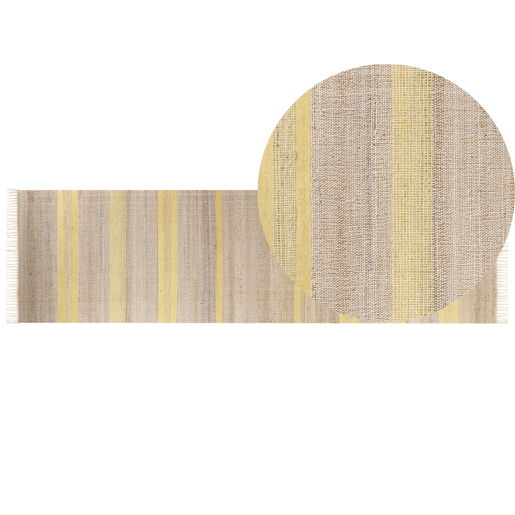 Tapete TALPUR Amarelo 80 x 300 cm Juta