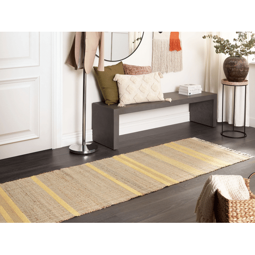 Tapete TALPUR Amarelo 80 x 300 cm Juta