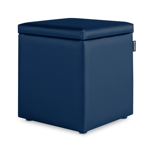Puff Cube Arcon Leatherette Amortecedor Azul Interior PACK 2 UNIDADES HAPPERS