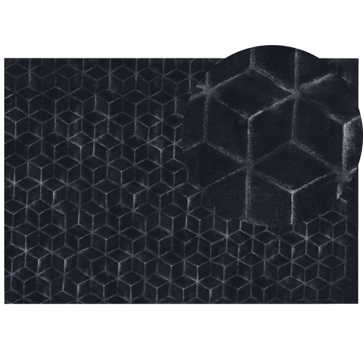 Tapete de pelo sintético THATTA Preto 160 x 230 cm