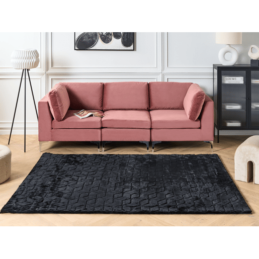 Tapete de pelo sintético THATTA Preto 160 x 230 cm